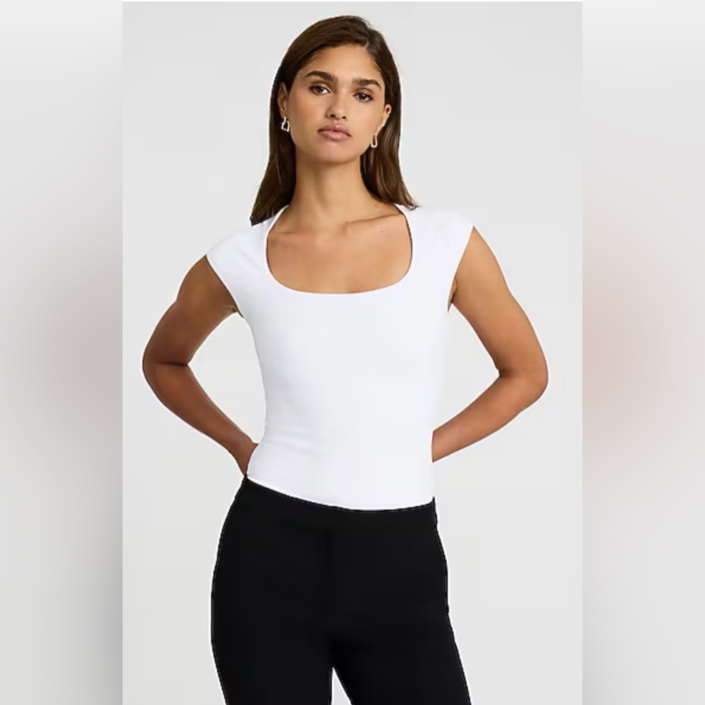 Express Body Contour White Women's Bodysuit